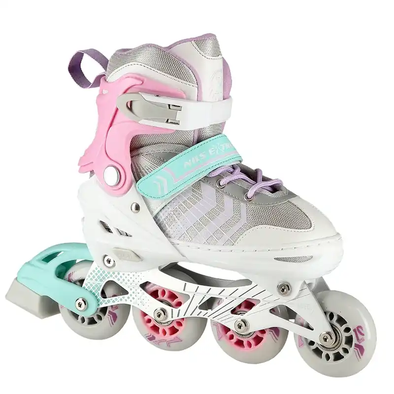 4in1 (rullaluistimet) NILS EXTREME NH18192, pinkki-minttu, L Pakollinen (Must-Have)
