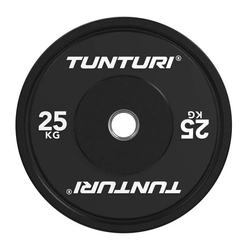 Viimeinen Mahdollisuus Painolevy TUNTURI Platinum Bumper Plate, musta, 50 mm, 5 kg