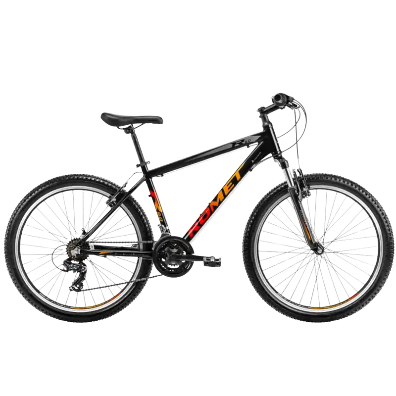 Polkupyörä ROMET Rambler R6.0, 26" musta-oranssi-punainen Loppuunmyynti