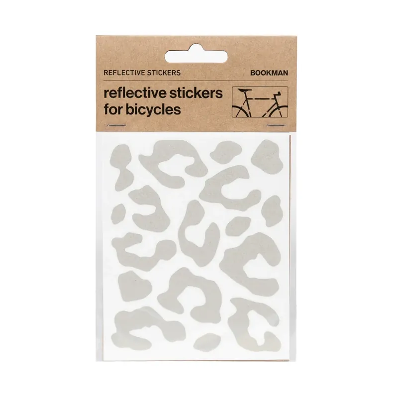 Heijastintarrat pyörään BOOKMAN Reflective Stickers for Bicycles, White Leopard Pikatoimitus