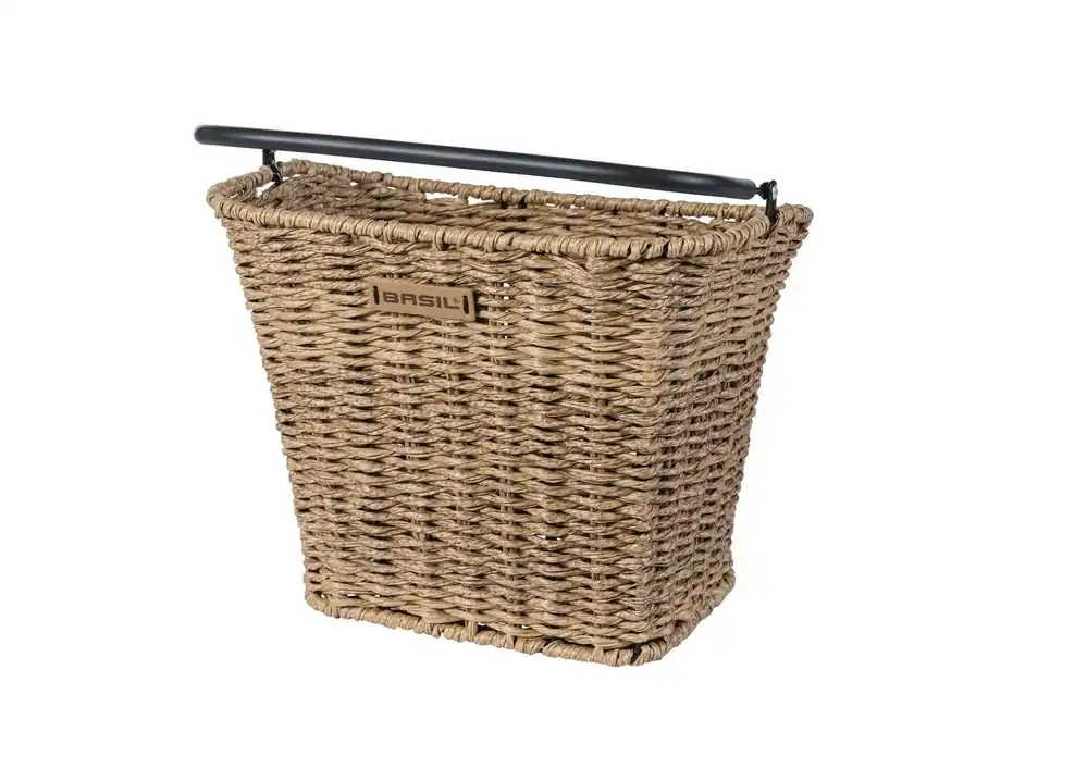 Polkupyörän etukori Basil Bremen Rattan Look KF, Seagrass, vaaleanruskea Heti Saatavilla