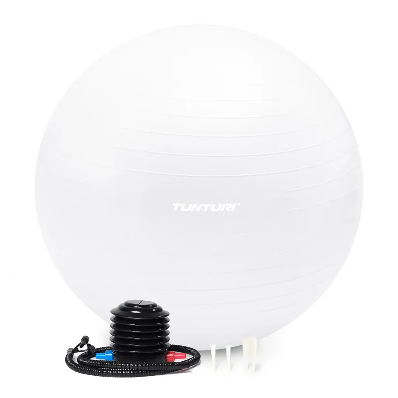 Voimistelupallo TUNTURI Gymball 75 cm. Anti Burst, luonnonvalkoinen Sertifioitu