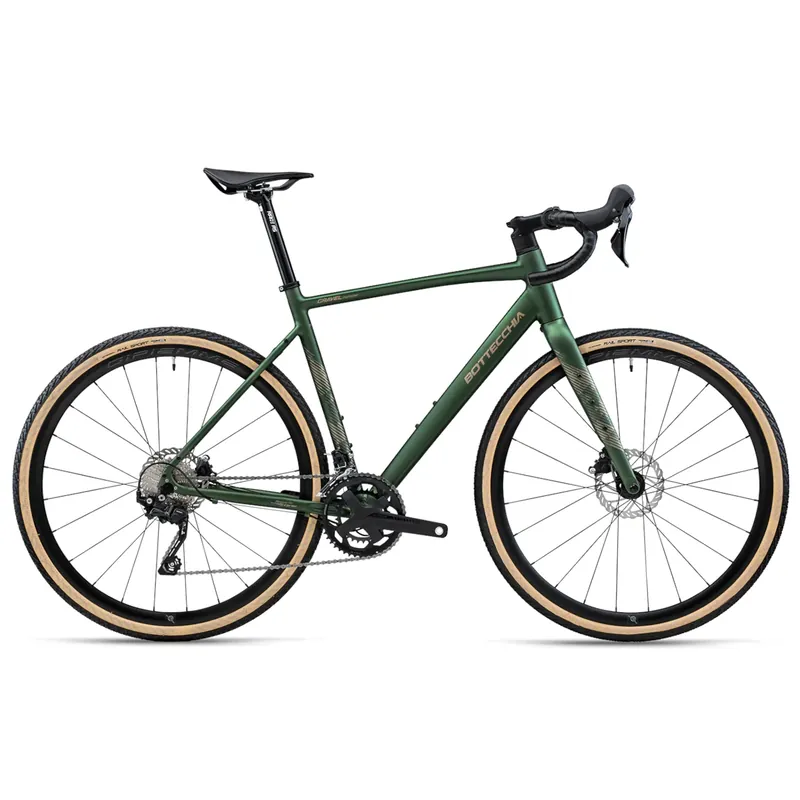 Uusi Malli Gravel-pyörä BOTTECCHIA Gravel Monster - Sora 18s - C46 Mattavihreä