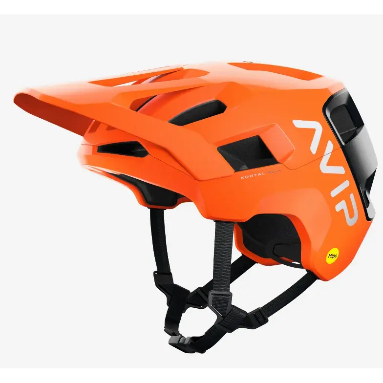Viimeinen Mahdollisuus POC Kortal Race MIPS pyöräilykypärä - Fluorescent Orange AVIP / Uranium Black Matt